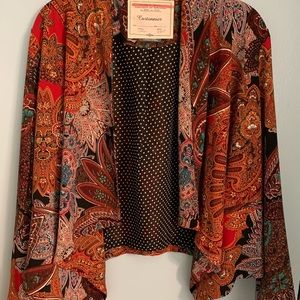 Cartonnier red paisley jacket. Sz M